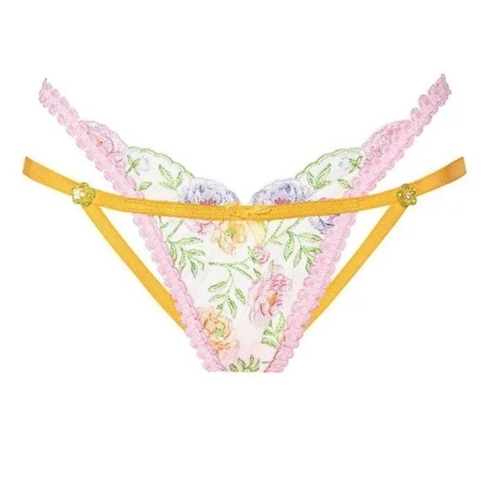 New! For Love And Lemons Sorbet Rose Panty pink orange 31262